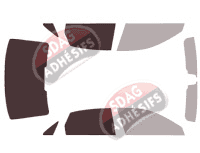 Gabarit vitrage - kit 3/4 arrière - Audi A4 (5) Berline 4 portes (2015 - 2023)