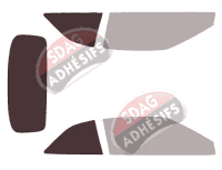 Gabarit vitrage - kit 3/4 arrière - Audi A5 (2) Cabriolet 2 portes (2017 - 2024)