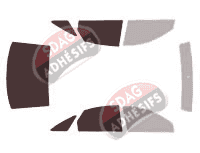 Gabarit vitrage - kit 3/4 arrière - Audi A6 (2) Berline 4 portes (1997 - 2004) Gabarit vitrage - kit 3/4 arrière - Audi A6 (2) Berline 4 portes (1997 - 2004)