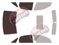 Gabarit vitrage - kit 3/4 arrière - Audi A6 (4) Berline 4 portes (2011 - 2018) Gabarit vitrage - kit 3/4 arrière - Audi A6 (4) Berline 4 portes (2011 - 2018)