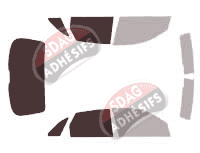 Gabarit vitrage - kit 3/4 arrière - Audi Q3 (1) 5 portes (2011 - 2018)