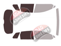 Gabarit vitrage - kit 3/4 arrière - Audi Q4 / Q4 E-tron (1) 5 portes (depuis 2021)