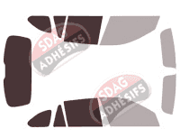 Gabarit vitrage - kit 3/4 arrière - Bmw X1 / iX1 (2) 5 portes (2015 - 2022)