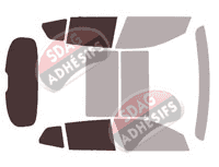 Gabarit vitrage - kit 3/4 arrière - Bmw X2 (1) 5 portes (2018 - 2024)
