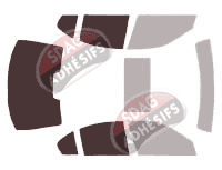 Gabarit vitrage - kit 3/4 arrière - Bmw Serie 3 (4) Berline 4 portes (1998 - 2005)