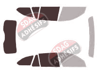 Gabarit vitrage - kit 3/4 arrière - Bmw Serie 3 (6) Touring Break 5 portes (2012 - 2018)
