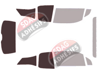 Gabarit vitrage - kit 3/4 arrière - Bmw i3 5 portes (2013 - 2022)