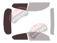 Gabarit vitrage - kit 3/4 arrière - Bmw Serie 1 (2) 3 portes (2012 - 2017) Gabarit vitrage - kit 3/4 arrière - Bmw Serie 1 (2) 3 portes (2012 - 2017)