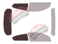 Gabarit vitrage - kit 3/4 arrière - Bmw Serie 1 (2) (phase 2) 3 portes (2017 - 2019) Gabarit vitrage - kit 3/4 arrière - Bmw Serie 1 (2) (phase 2) 3 portes (2017 - 2019)