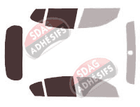 Gabarit vitrage - kit 3/4 arrière - Bmw Serie 1 (1) 5 portes (2004 - 2011)