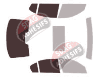 Gabarit vitrage - kit 3/4 arrière - Bmw Serie 3 (5) Berline 4 portes (2005 - 2012)