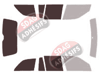Gabarit vitrage - kit 3/4 arrière - Bmw Serie 3 (3) Touring Break 5 portes (1991 - 1999)