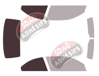 Gabarit vitrage - kit 3/4 arrière - Bmw Serie 4 / i4 (1) CC Cabriolet 2 portes (2014 - 2021)