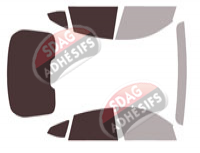 Gabarit vitrage - kit 3/4 arrière - Bmw Serie 4 / i4 (2) GranCoupé Berline 4 portes (depuis 2021)