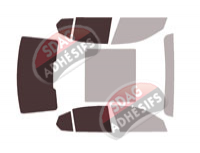 Gabarit vitrage - kit 3/4 arrière - Bmw Serie 5 / i5 (9) Berline 4 portes (depuis 2024)