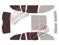Gabarit vitrage - kit 3/4 arrière - Bmw Serie 5 / i5 (7) Touring Break 5 portes (2010 - 2017)