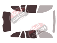 Gabarit vitrage - kit 3/4 arrière - Bmw Serie 5 / i5 (8) Touring Break 5 portes (2017 - 2023)