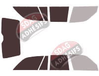 Gabarit vitrage - kit 3/4 arrière - Bmw Serie 5 / i5 (2) Touring Break 5 portes (1991 - 1997)