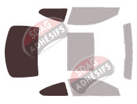 Gabarit vitrage - kit 3/4 arrière - Bmw Serie 6 (3) Coupe 2 portes (2012 - 2018)