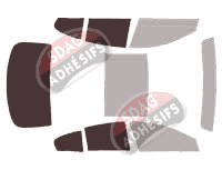 Gabarit vitrage - kit 3/4 arrière - Bmw Serie 6 (3) Gran Coupe Berline 4 portes (2012 - 2018)