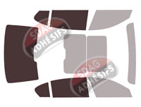 Gabarit vitrage - kit 3/4 arrière - Bmw Serie 7 / i7 (6) Longue Berline 4 portes (2016 - 2022)