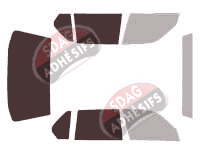 Gabarit vitrage - kit 3/4 arrière - Bmw Serie 7 / i7 (2) Longue Berline 4 portes (1986 - 1994) Gabarit vitrage - kit 3/4 arrière - Bmw Serie 7 / i7 (2) Longue Berline 4 portes (1986 - 1994)