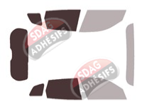 Gabarit vitrage - kit 3/4 arrière - Bmw X3 / iX3 (4) 5 portes (depuis 2024)
