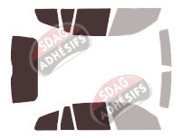 Gabarit vitrage - kit 3/4 arrière - Bmw X3 / iX3 (1) 5 portes (2003 - 2010) Gabarit vitrage - kit 3/4 arrière - Bmw X3 / iX3 (1) 5 portes (2003 - 2010)