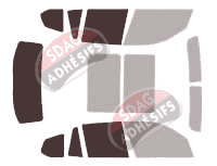 Gabarit vitrage - kit 3/4 arrière - Bmw X3 / iX3 (2) 5 portes (2010 - 2017) Gabarit vitrage - kit 3/4 arrière - Bmw X3 / iX3 (2) 5 portes (2010 - 2017)