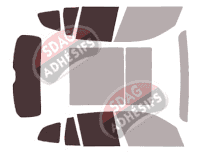 Gabarit vitrage - kit 3/4 arrière - Bmw X3 / iX3 (3) 5 portes (2017 - 2024)
