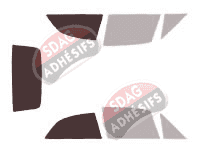 Gabarit vitrage - kit 3/4 arrière - Bmw Z3 Coupe 2 portes (1996 - 2003)
