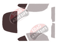 Gabarit vitrage - kit 3/4 arrière - Bmw Z4 (1) Roadster Coupe 3 portes (2004 - 2010)