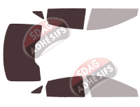 Gabarit vitrage - kit 3/4 arrière - Buick LaCrosse (3) Berline 4 portes (2016 - 2023) Gabarit vitrage - kit 3/4 arrière - Buick LaCrosse (3) Berline 4 portes (2016 - 2023)