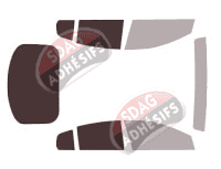 Gabarit vitrage - kit 3/4 arrière - Buick Regal (6) Sportback 5 portes (2017 - 2021) Gabarit vitrage - kit 3/4 arrière - Buick Regal (6) Sportback 5 portes (2017 - 2021)