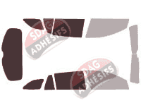 Gabarit vitrage - kit 3/4 arrière - Buick Regal (5) Break 5 portes (2008 - 2016) Gabarit vitrage - kit 3/4 arrière - Buick Regal (5) Break 5 portes (2008 - 2016)