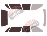 Gabarit vitrage - kit 3/4 arrière - Buick Roadmaster Wagon Break 5 portes (1990 - 1996)