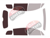 Gabarit vitrage - kit 3/4 arrière - Byd E6 (1) 5 portes (depuis 2023)