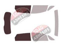 Gabarit vitrage - kit 3/4 arrière - Byd Dolphin (1) 5 portes (depuis 2022)