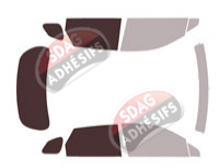 Gabarit vitrage - kit 3/4 arrière - Byd Tang (1) 5 portes (depuis 2019)