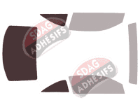 Gabarit vitrage - kit 3/4 arrière - Cadillac ATS Coupe 2 portes (2013 - 2019)