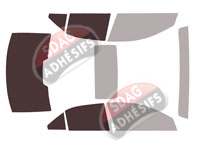 Gabarit vitrage - kit 3/4 arrière - Cadillac CT4 (1) Berline 4 portes (depuis 2020)