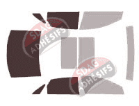 Gabarit vitrage - kit 3/4 arrière - Cadillac XTS 4 portes (2012 - 2019)
