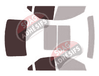 Gabarit vitrage - kit 3/4 arrière - Cadillac CTS (2) Berline 4 portes (2007 - 2013)