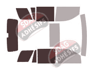 Gabarit vitrage - kit 3/4 arrière - Cadillac Escalade (4) 5 portes (2014 - 2020)
