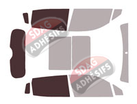 Gabarit vitrage - kit 3/4 arrière - Changan CS15 (1) 5 portes (depuis 2018)