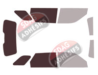Gabarit vitrage - kit 3/4 arrière - Changan CS95 (1) 5 portes (depuis 2018)