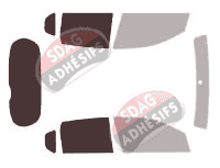 Gabarit vitrage - kit 3/4 arrière - Suzuki Swift (3) + 5 portes (2004 - 2010)