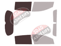 Gabarit vitrage - kit 3/4 arrière - Holden Barina (6) 5 portes (2011 - 2018)