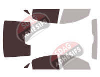 Gabarit vitrage - kit 3/4 arrière - Chevrolet Caprice (6) Berline 4 portes (2006 - 2017)
