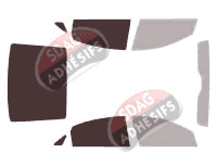 Gabarit vitrage - kit 3/4 arrière - Holden Caprice Berline 4 portes (2006 - 2017) Gabarit vitrage - kit 3/4 arrière - Holden Caprice Berline 4 portes (2006 - 2017)